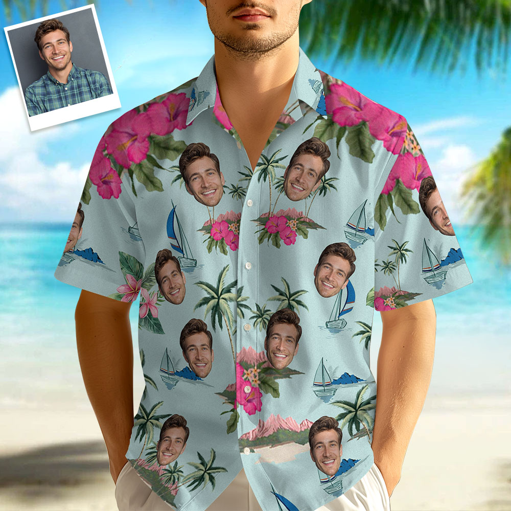 Custom Face Hawaiian Shirt NEED A TIME OUT Send me on a Cruise Face Shirt