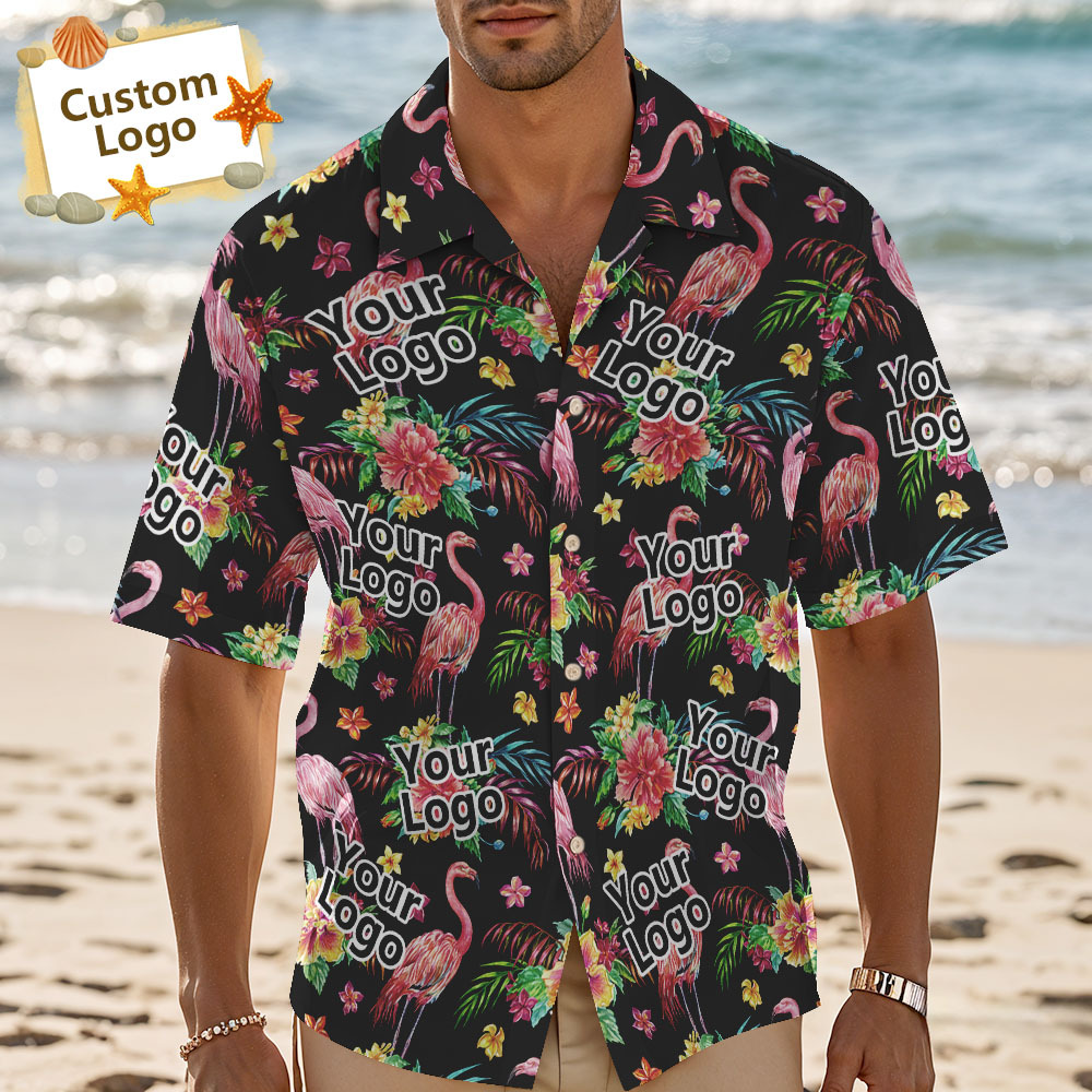 Custom Hawaiian Shirt Flamingo Photo Hawaiian Shirt Funny Vacation Shirts - MyFaceSocksAU