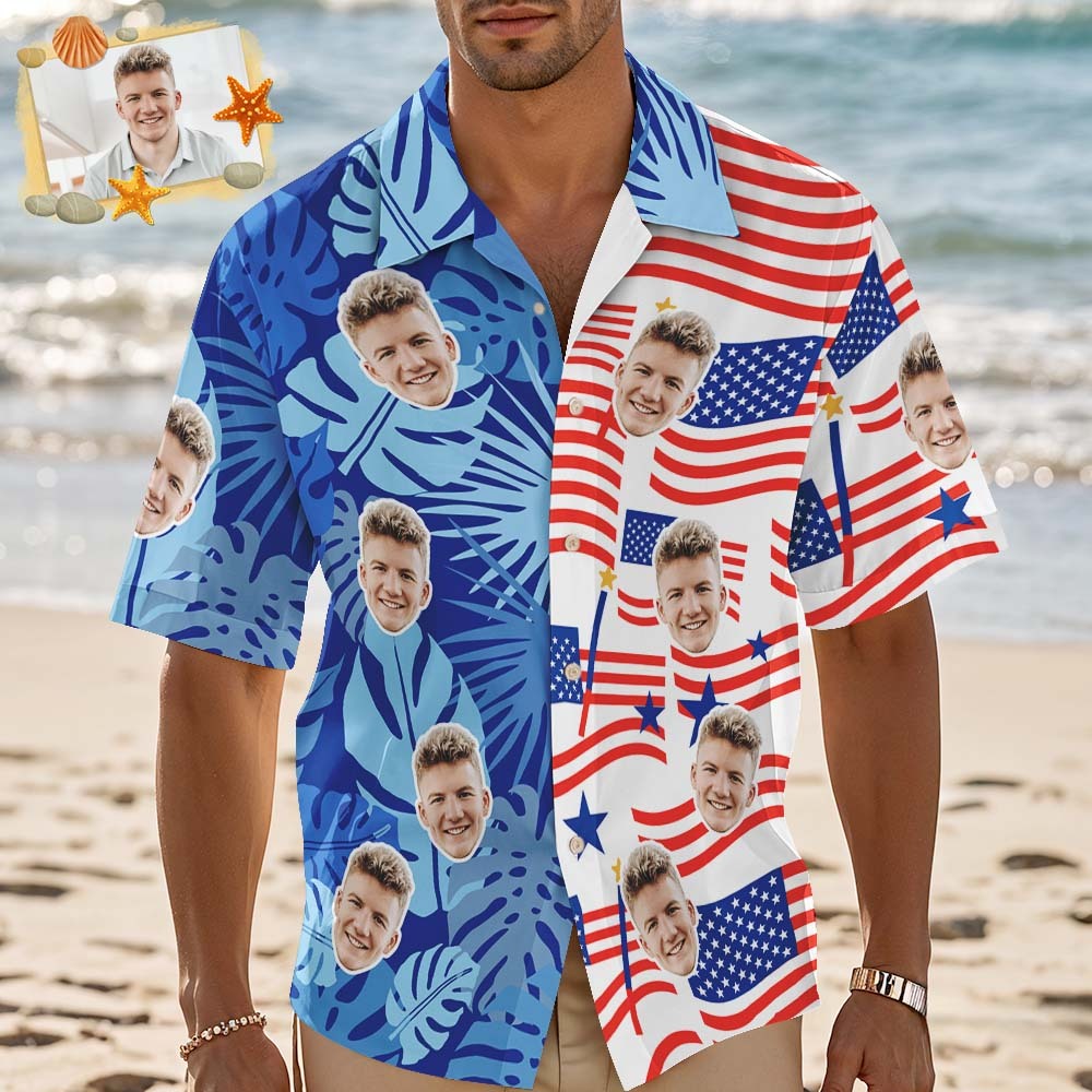 Custom Hawaiian Shirt Blue leaves Personalized Photo Hawaiian Shirt Funny Vacation Party Shirts
Custom Hawaiian Shirt Blue leaves Personalized Photo Hawaiian Shirt Funny Vacation Party Shirts - MyFaceSocksAU