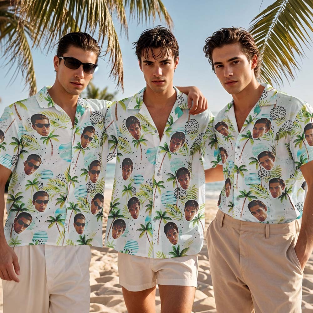 Custom Printed Summer Beach Shirt Dark Green Hawaiian Shirt with Pink Floral Pattern - MyFaceSocksAU