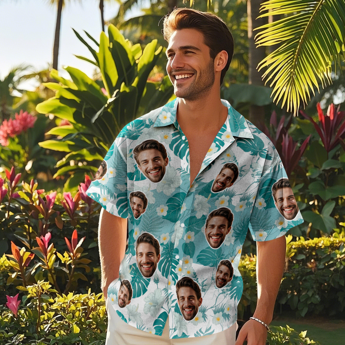 Custom Hawaiian Shirts Face Mens Aloha Shirt Sewing Pattern Hawaiian Shirt Gift for Summer Vibe Holiday - MyFaceSocksAU