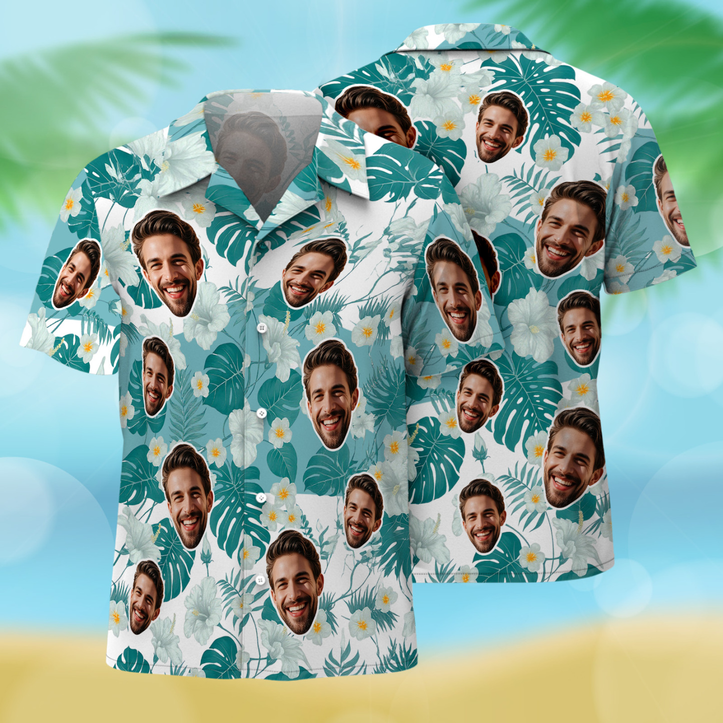 Custom Hawaiian Shirts Face Mens Aloha Shirt Sewing Pattern Hawaiian Shirt Gift for Summer Vibe Holiday - MyFaceSocksAU