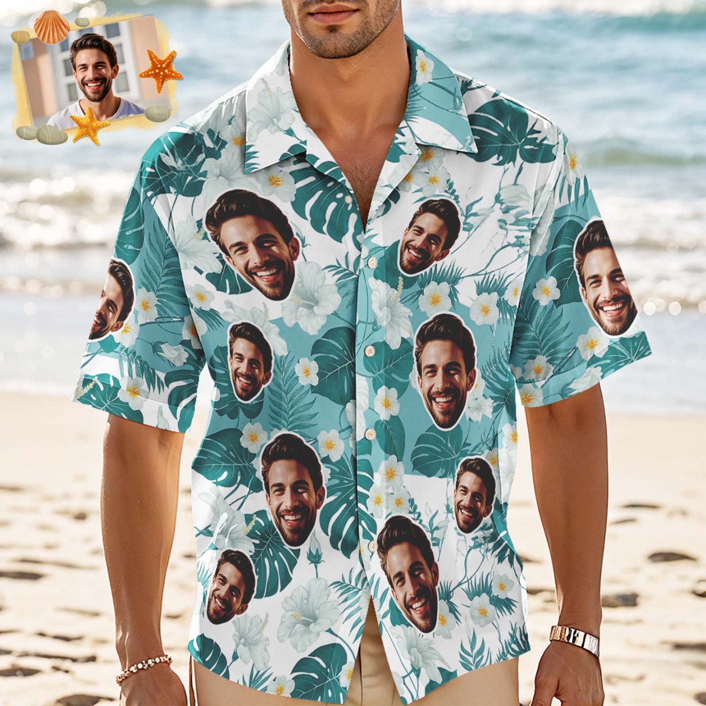 Custom Hawaiian Shirts Face Mens Aloha Shirt Sewing Pattern Hawaiian Shirt Gift for Summer Vibe Holiday - MyFaceSocksAU