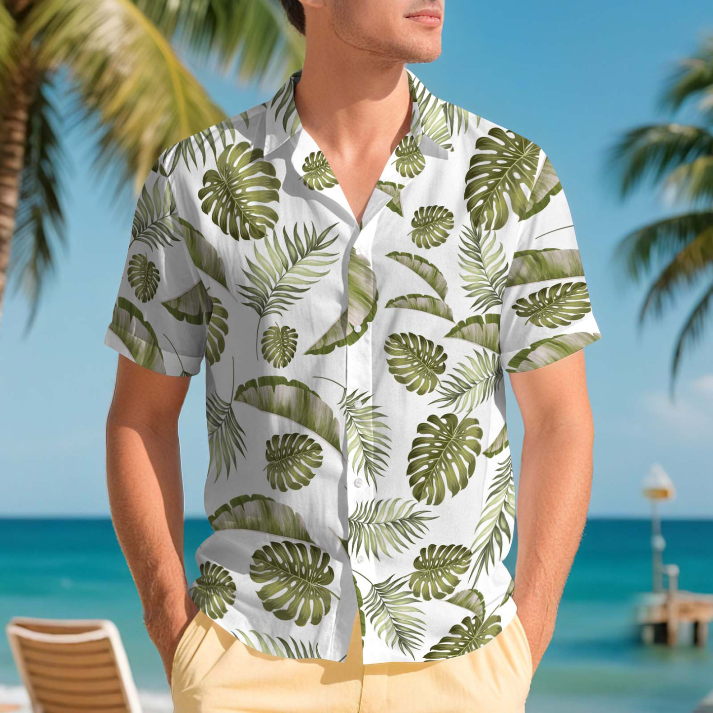 Men Hawaiian Shirts Aloha Lush Tropical Flower Hawaiian Shirt Gift for Summer Vibe Holiday - MyFaceSocksAU