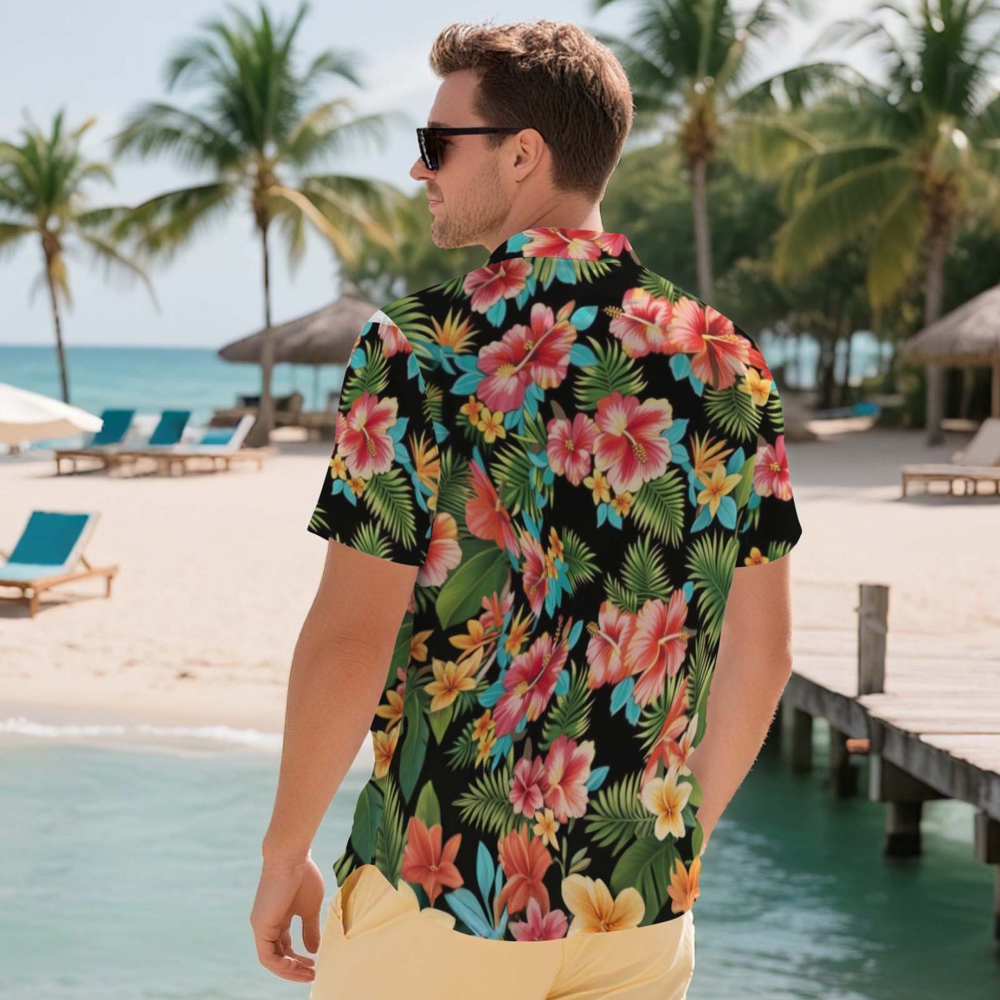Men Hawaiian Shirts Aloha Lush Tropical Flower Hawaiian Shirt Gift for Summer Vibe Holiday - MyFaceSocksAU