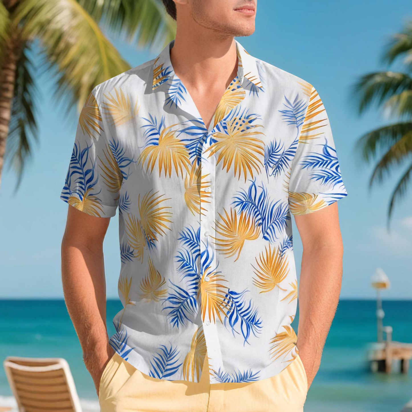 Men Hawaiian Shirts Aloha Lush Tropical Flower Hawaiian Shirt Gift for Summer Vibe Holiday - MyFaceSocksAU