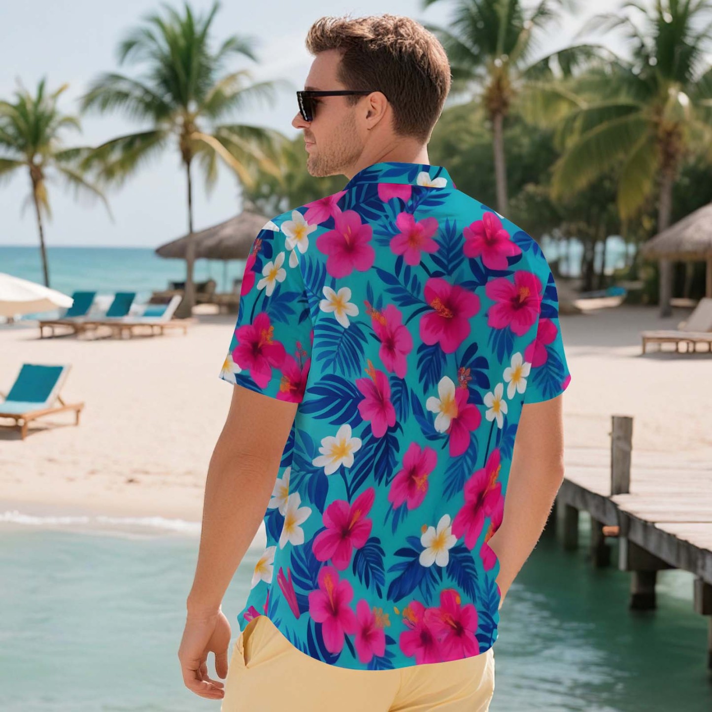 Men Hawaiian Shirts Aloha Lush Tropical Flower Hawaiian Shirt Gift for Summer Vibe Holiday - MyFaceSocksAU