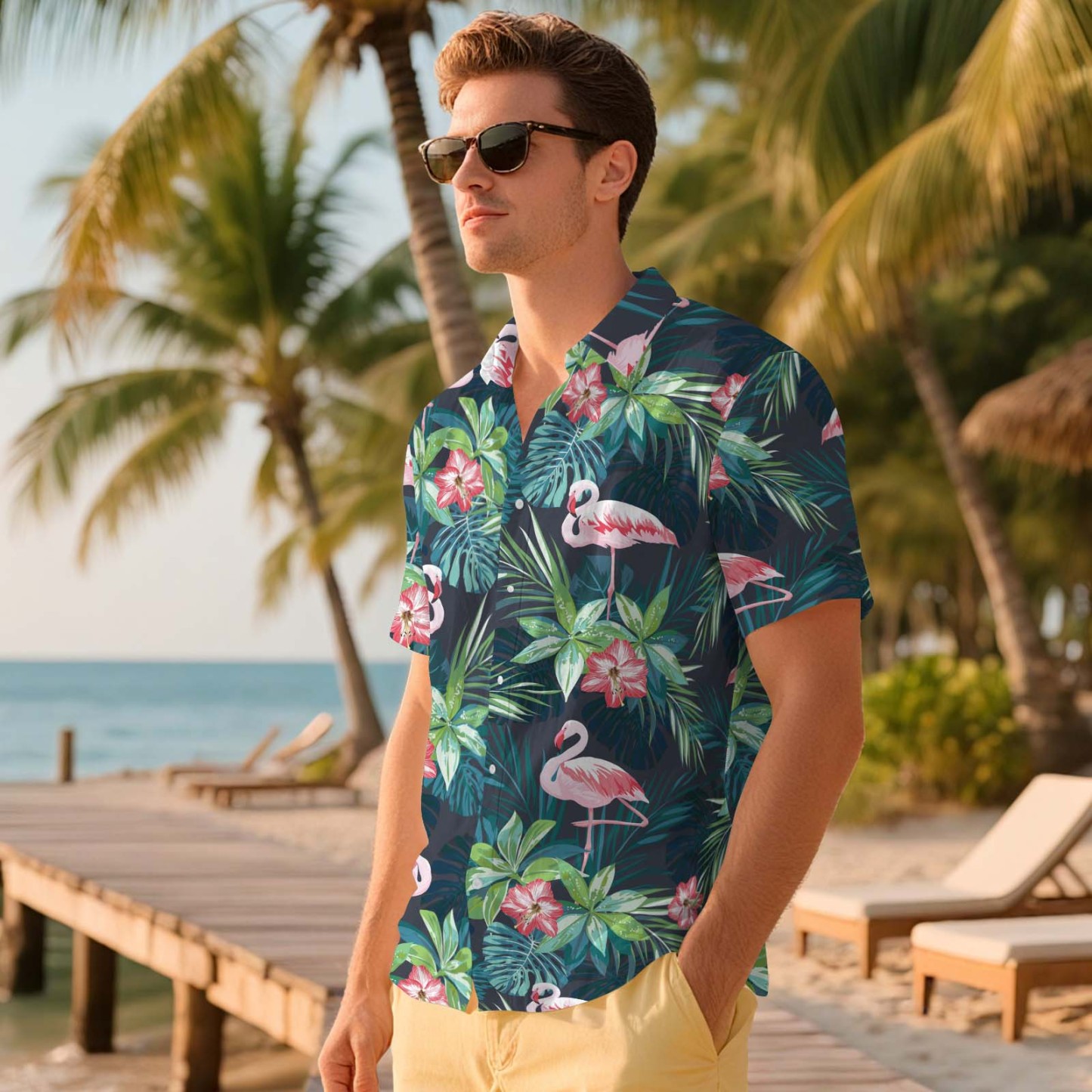 Men Hawaiian Shirts Aloha Lush Tropical Foliage Hawaiian Shirt Gift for Summer Vibe Holiday 5styles - MyFaceSocksAU