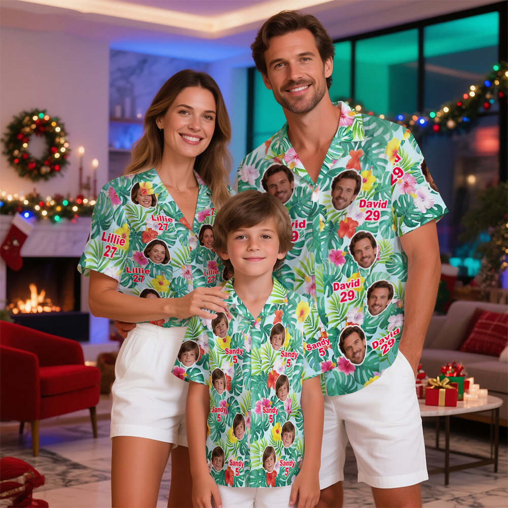 Custom Birthday Age Shirt Personalized Hawaiian Shirt With Face Custom Women Photo Hawaiian Shirt Birthday Party Gift - MyFaceSocksAU