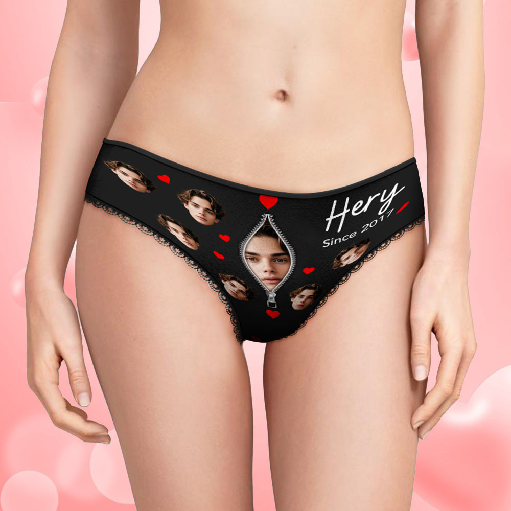 Custom Face Underwear Personalized Funny Panties Valentine's Day Gifts For Women - MyFaceSocksAU