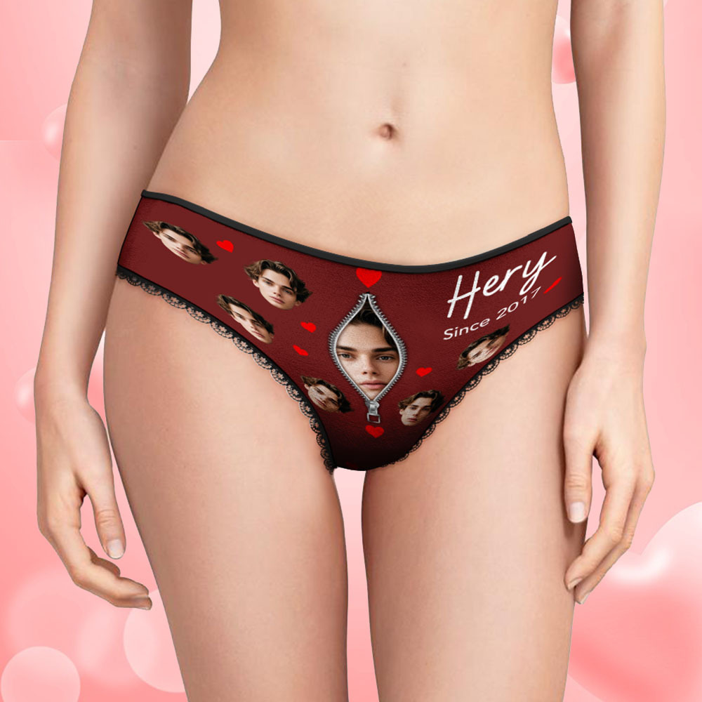 Custom Face Underwear Personalized Funny Panties Valentine's Day Gifts For Women - MyFaceSocksAU