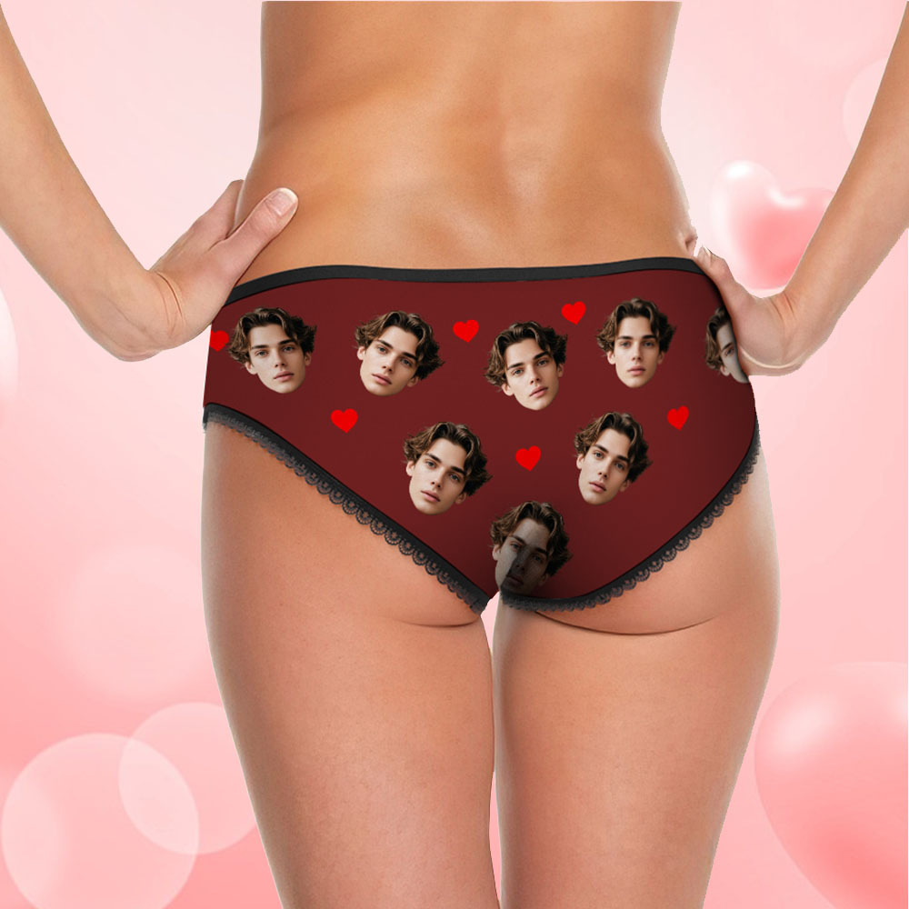 Custom Face Underwear Personalized Funny Panties Valentine's Day Gifts For Women - MyFaceSocksAU