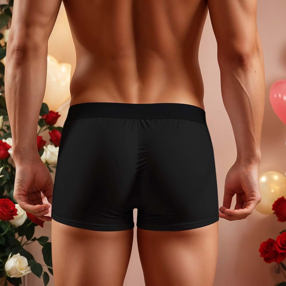 Custom Mens Face Boxer Red Heart Boxer I Licked It So It'S Mine Personalized Face Boxers Valentines Day Underwear - MyFaceSocksAU