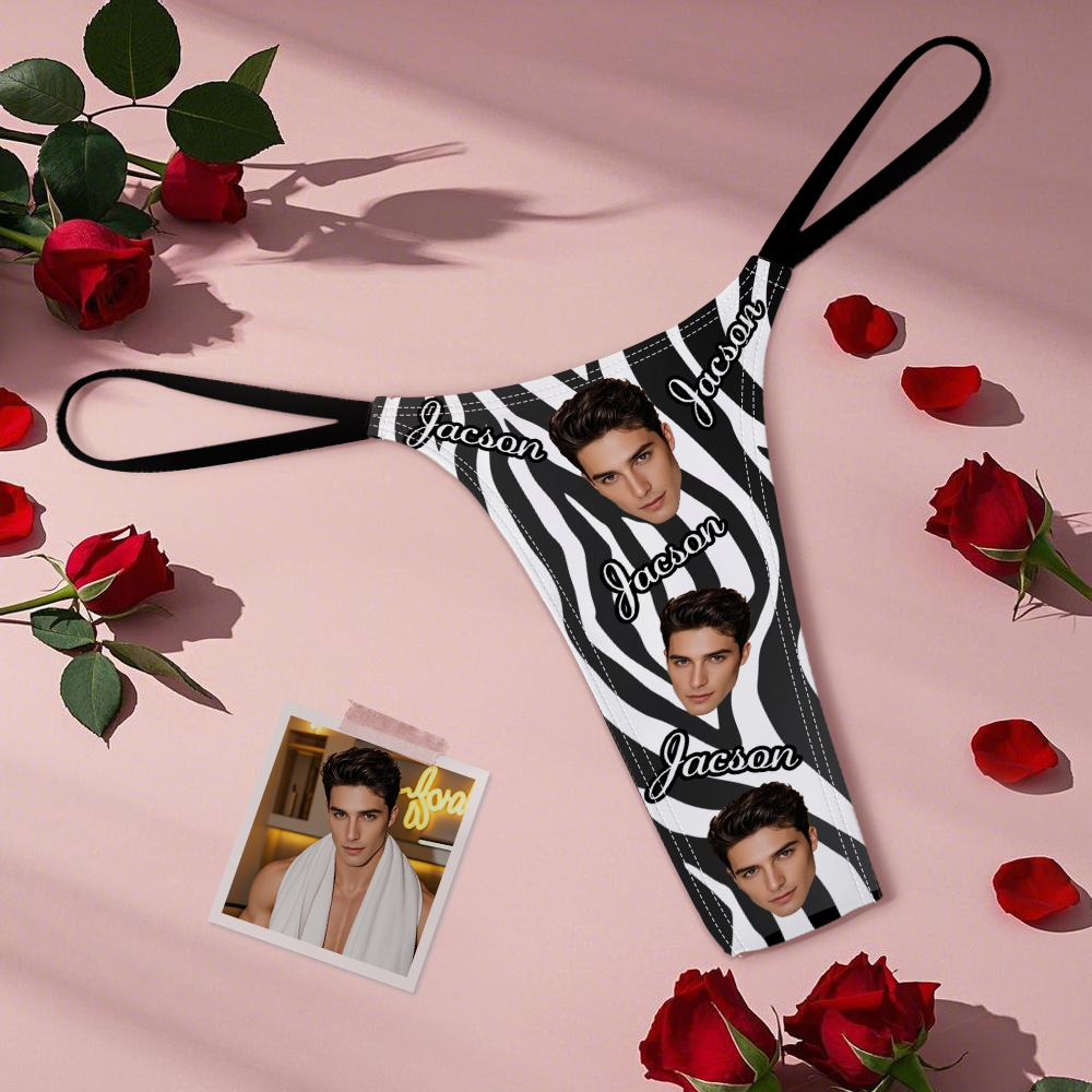 Custom Thongs Face Mash Photo Panties Funny Underwear Briefs