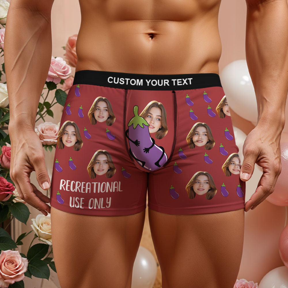 Men's Customized Face Boxer Personalised Photo Boxer Underwear For Husband Boyfriend - MyFaceSocksAU