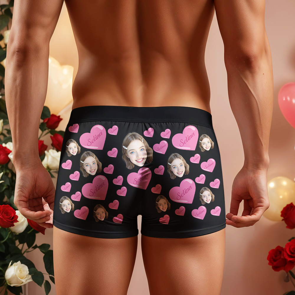Custom Men's Boxer Face Underwear Personalized Be Mine Boxer Gift For Couple Valentines Gift - MyFaceSocksAU