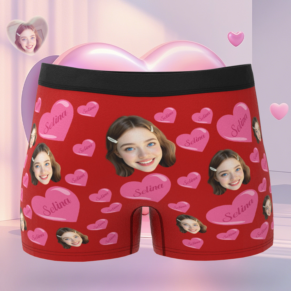 Custom Men's Boxer Face Underwear Personalized Be Mine Boxer Gift For Couple Valentines Gift - MyFaceSocksAU