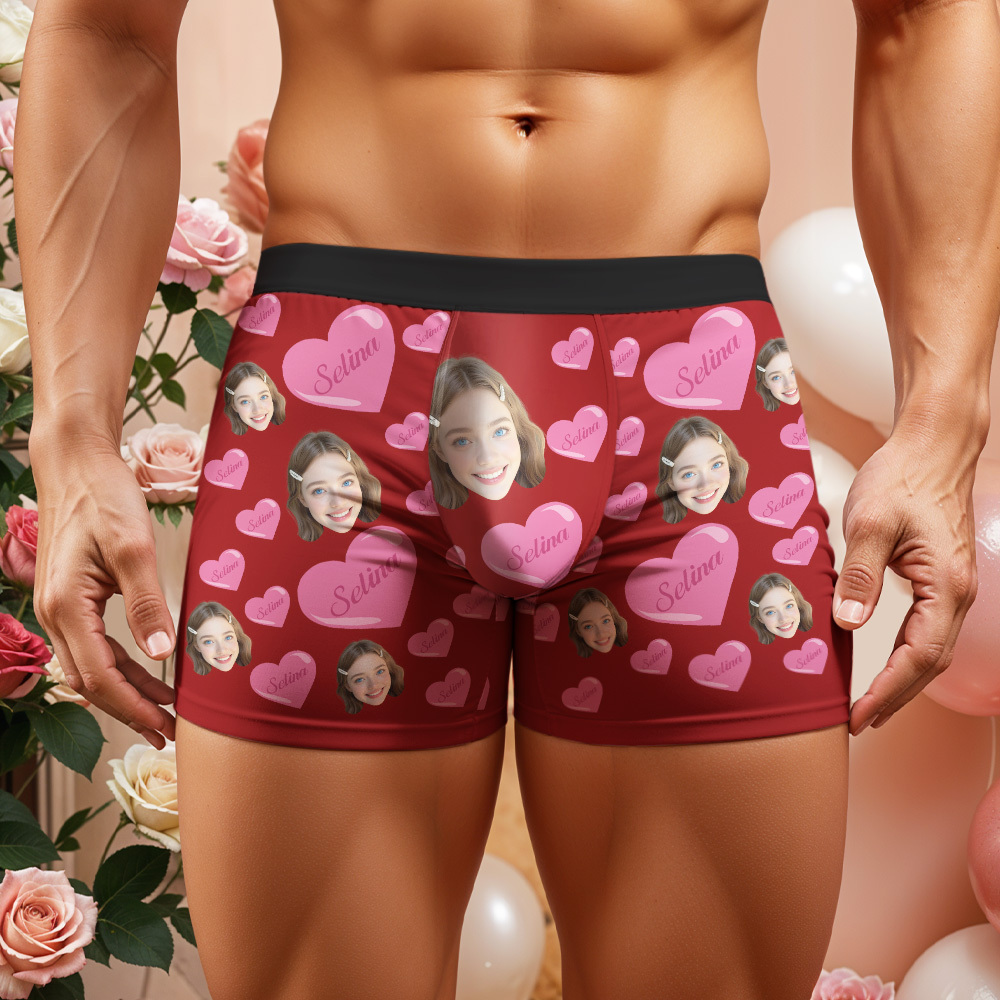 Custom Men's Boxer Face Underwear Personalized Be Mine Boxer Gift For Couple Valentines Gift - MyFaceSocksAU