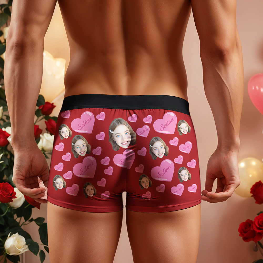 Custom Men's Boxer Face Underwear Personalized Be Mine Boxer Gift For Couple Valentines Gift - MyFaceSocksAU