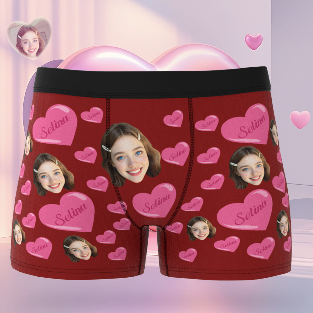 Custom Men's Boxer Face Underwear Personalized Be Mine Boxer Gift For Couple Valentines Gift - MyFaceSocksAU