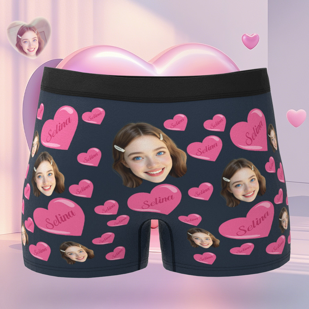 Custom Men's Boxer Face Underwear Personalized Be Mine Boxer Gift For Couple Valentines Gift - MyFaceSocksAU
