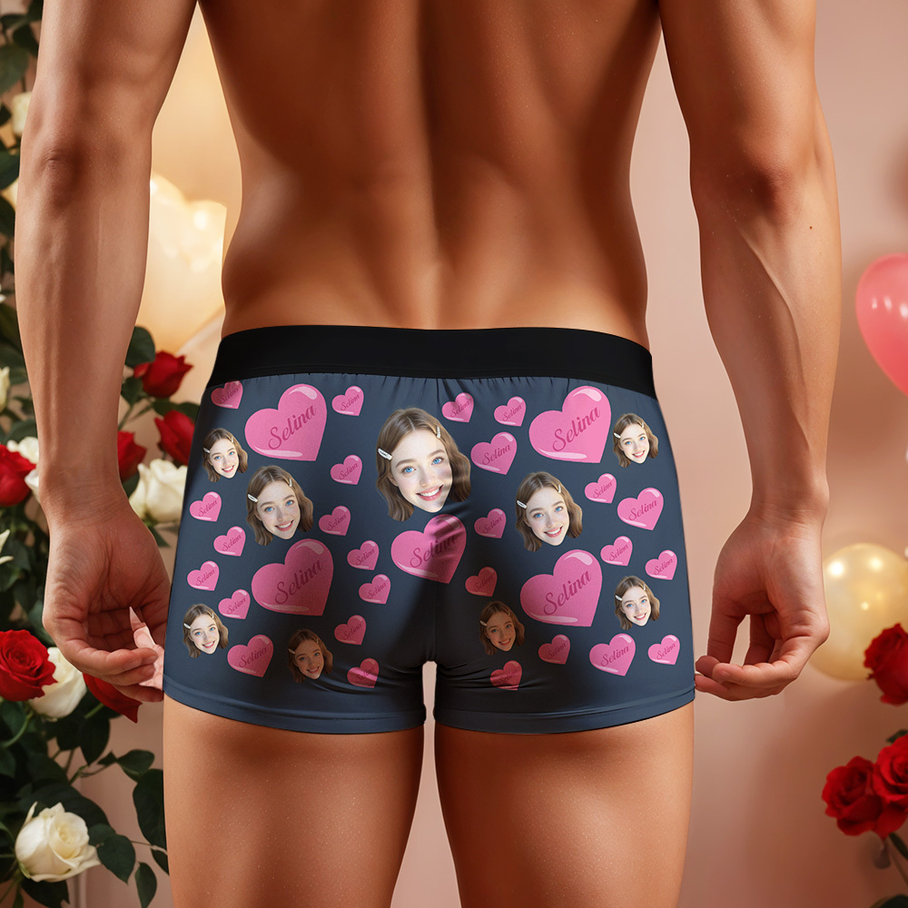 Custom Men's Boxer Face Underwear Personalized Be Mine Boxer Gift For Couple Valentines Gift - MyFaceSocksAU