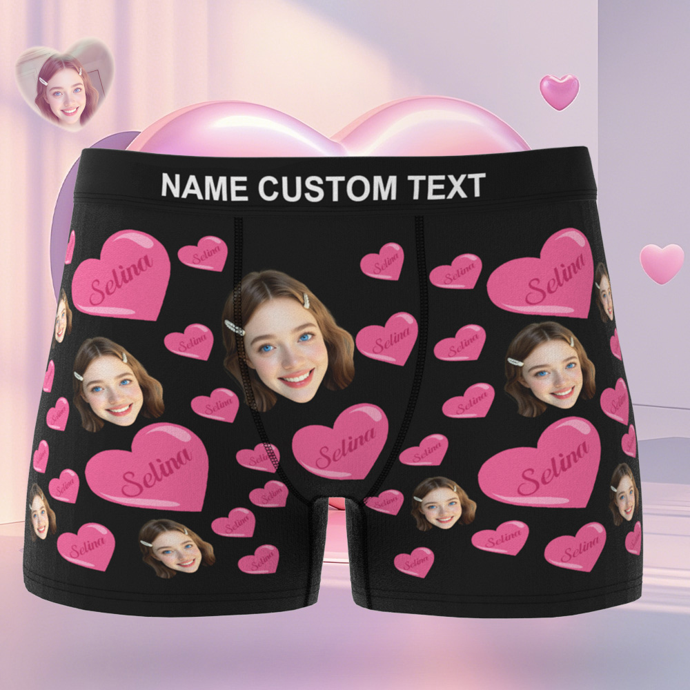 Custom Men's Boxer Face Underwear Personalized Be Mine Boxer Gift For Couple Valentines Gift - MyFaceSocksAU