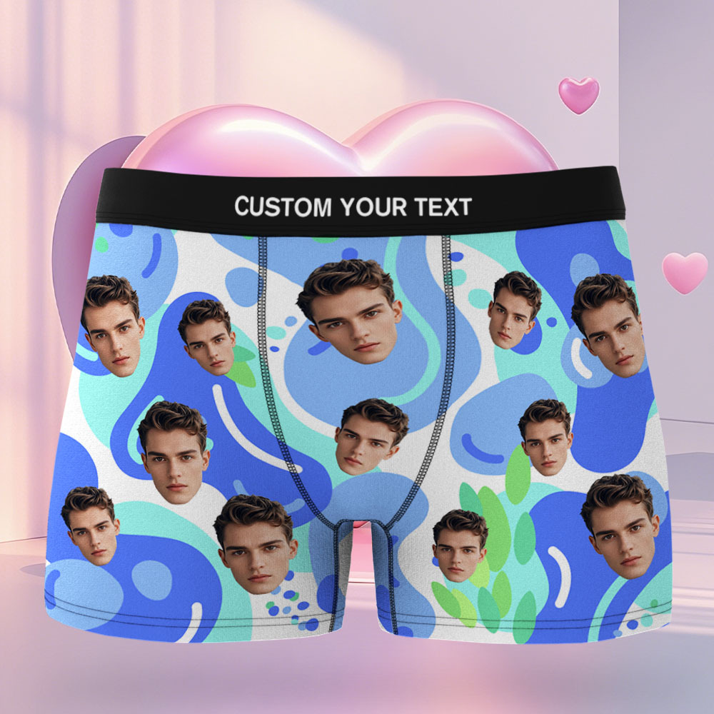Custom Face Men's Boxer Underwear Gifts for Husband Multicolor Striped Men Face Boxer - MyFaceSocksAU