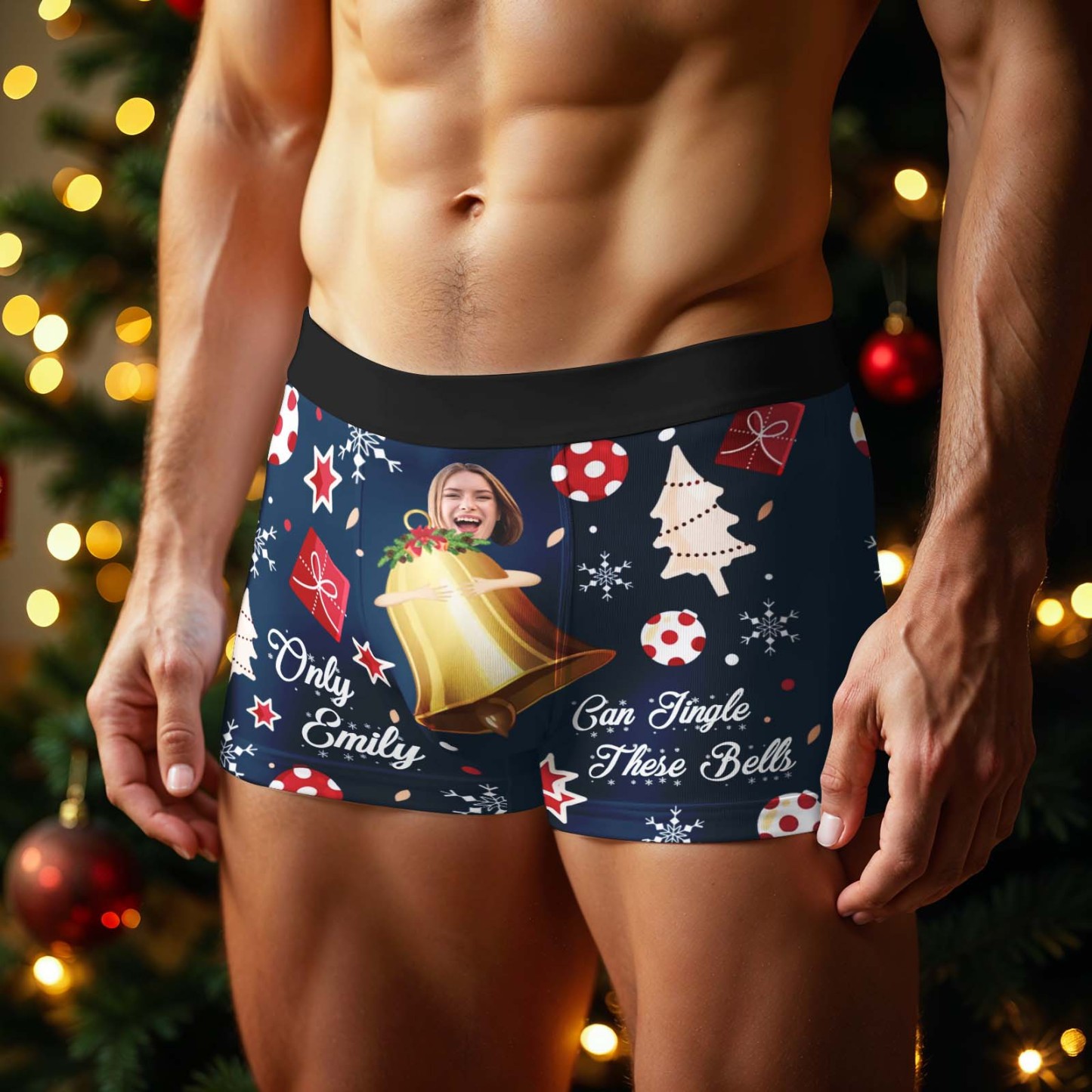 Personalized Face Boxer Men Underwear Christmas Gift Only Can Jingle My Bells Personalized Photo Funny Face Men Boxer Gift - MyFaceSocksAU