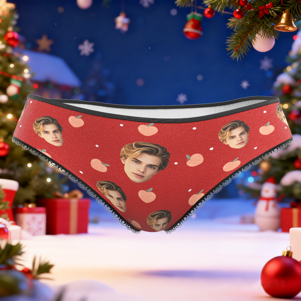 Custom Photo Name Panties Funny Underwear Briefs Personalized Photo Gifts For Christmas Women's Briefs - MyFaceSocksAU