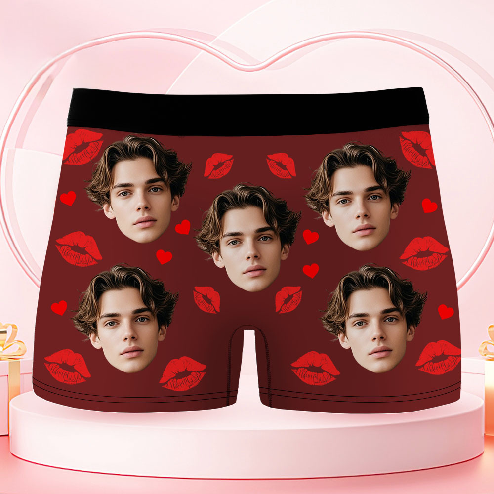 Custom Face Men's Boxer Underwear Her Since Year Black Boxer Gift Personalized Photo Funny Men's Boxer Briefs - MyFaceSocksAU