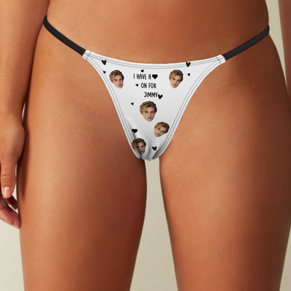Custom Thongs Face Name Photo Panties Funny Underwear Briefs I HAVE A ON FOR HIM Valentine Gift - MyFaceSocksAU