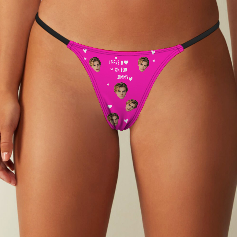 Custom Thongs Face Name Photo Panties Funny Underwear Briefs I HAVE A ON FOR HIM Valentine Gift - MyFaceSocksAU