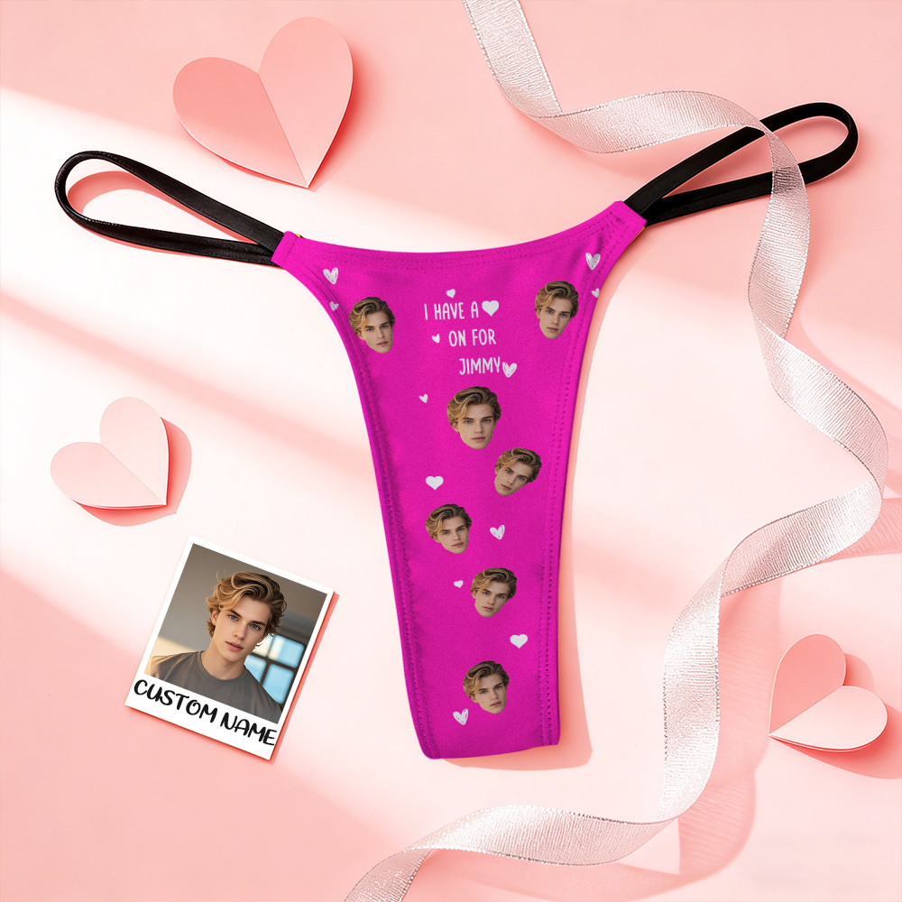 Custom Thongs Face Name Photo Panties Funny Underwear Briefs I HAVE A ON FOR HIM Valentine Gift - MyFaceSocksAU