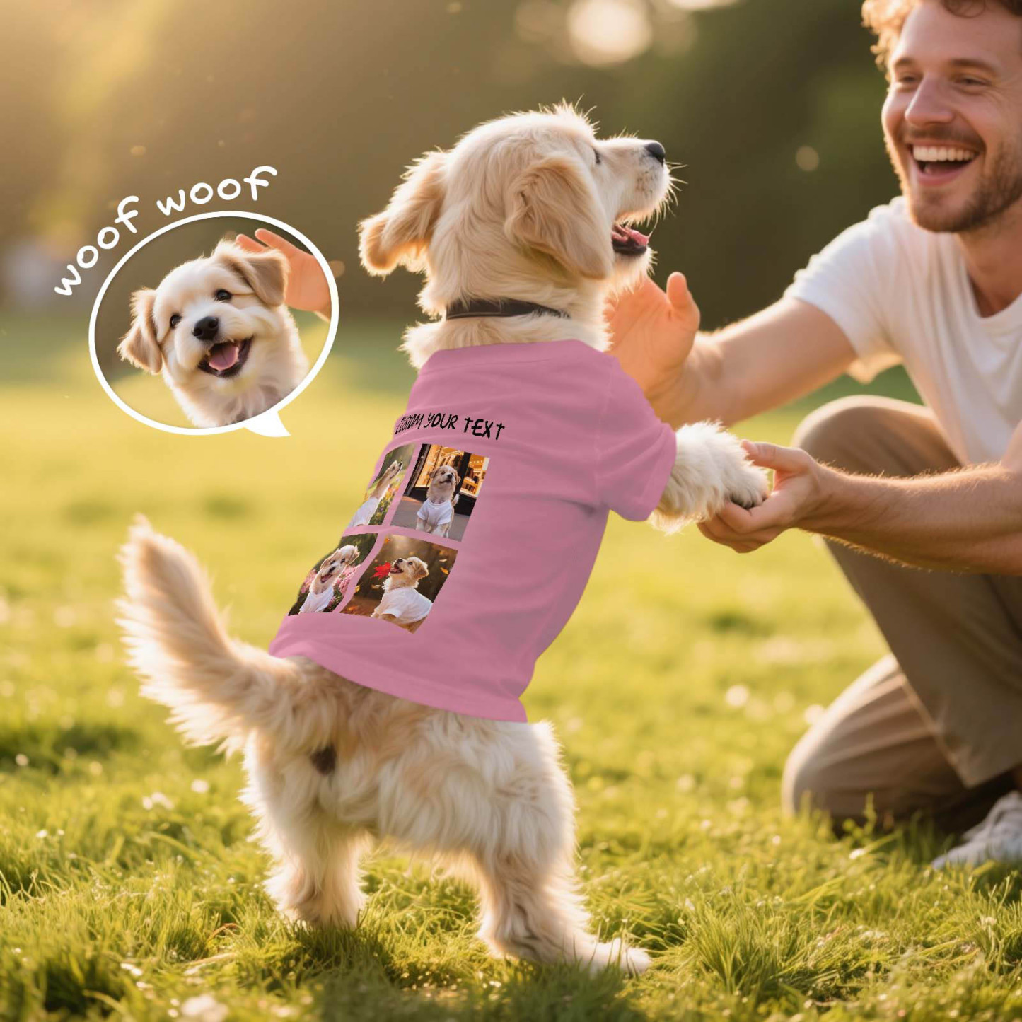 Personalized Cute Photo Mash T-Shirt Dog Shirt Custom Pet Lover Shirt Gift - MyFaceSocksAU