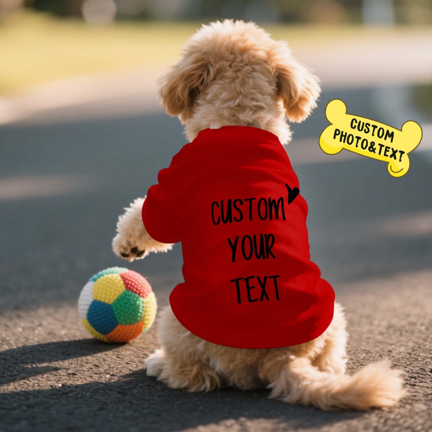 Personalized Photo and Text T-Shirt Dog Shirt Custom Pet Lover Shirt Gift - MyFaceSocksAU