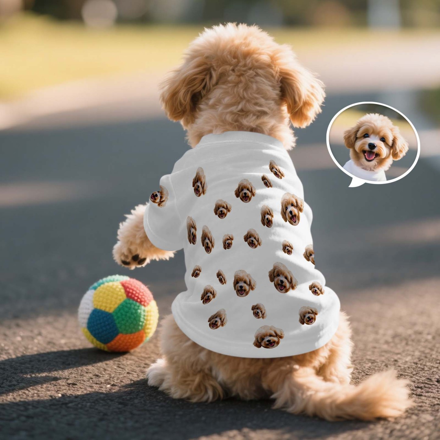 Personalized Photo and Text T-Shirt Dog Shirt Custom Pet Lover Shirt Gift - MyFaceSocksAU