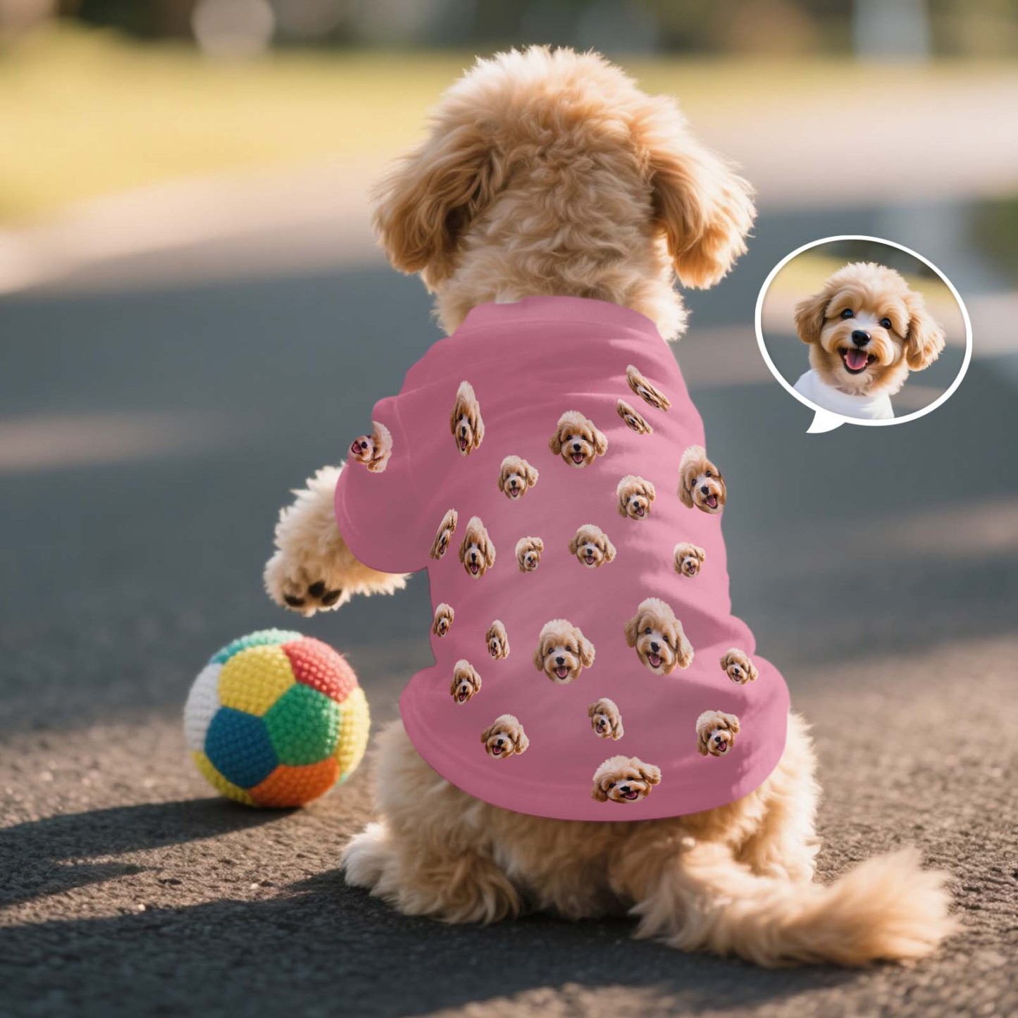 Personalized Photo and Text T-Shirt Dog Shirt Custom Pet Lover Shirt Gift - MyFaceSocksAU