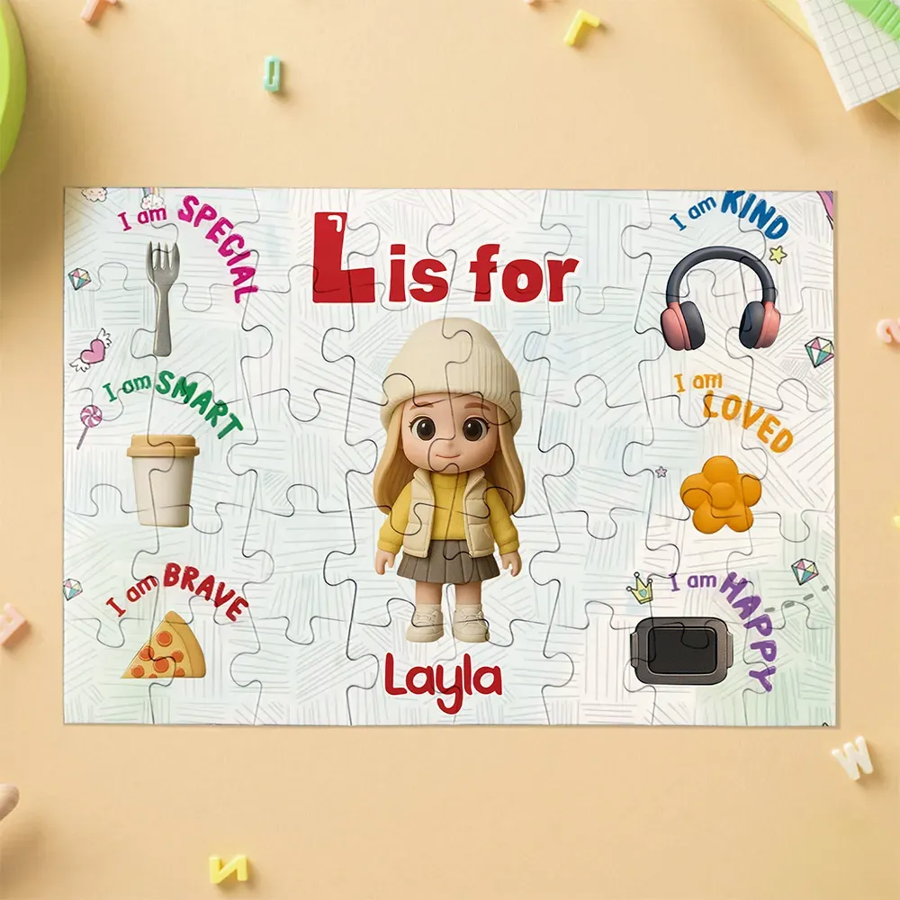 Jigsaw Puzzle Personalized HAPPY BIRTHDAY | Gift For Grandkid - Gift for Kids - Trendy 2024 New 2024 - Personalized Puzzle