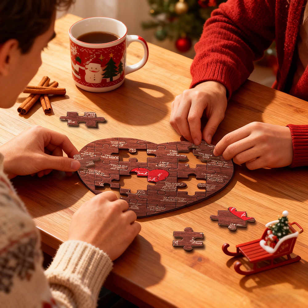Custom Jigsaw Puzzle- Valentine Gift For Lovers- Gift for Boyfriend Girlfriend - MyFaceSocksAU