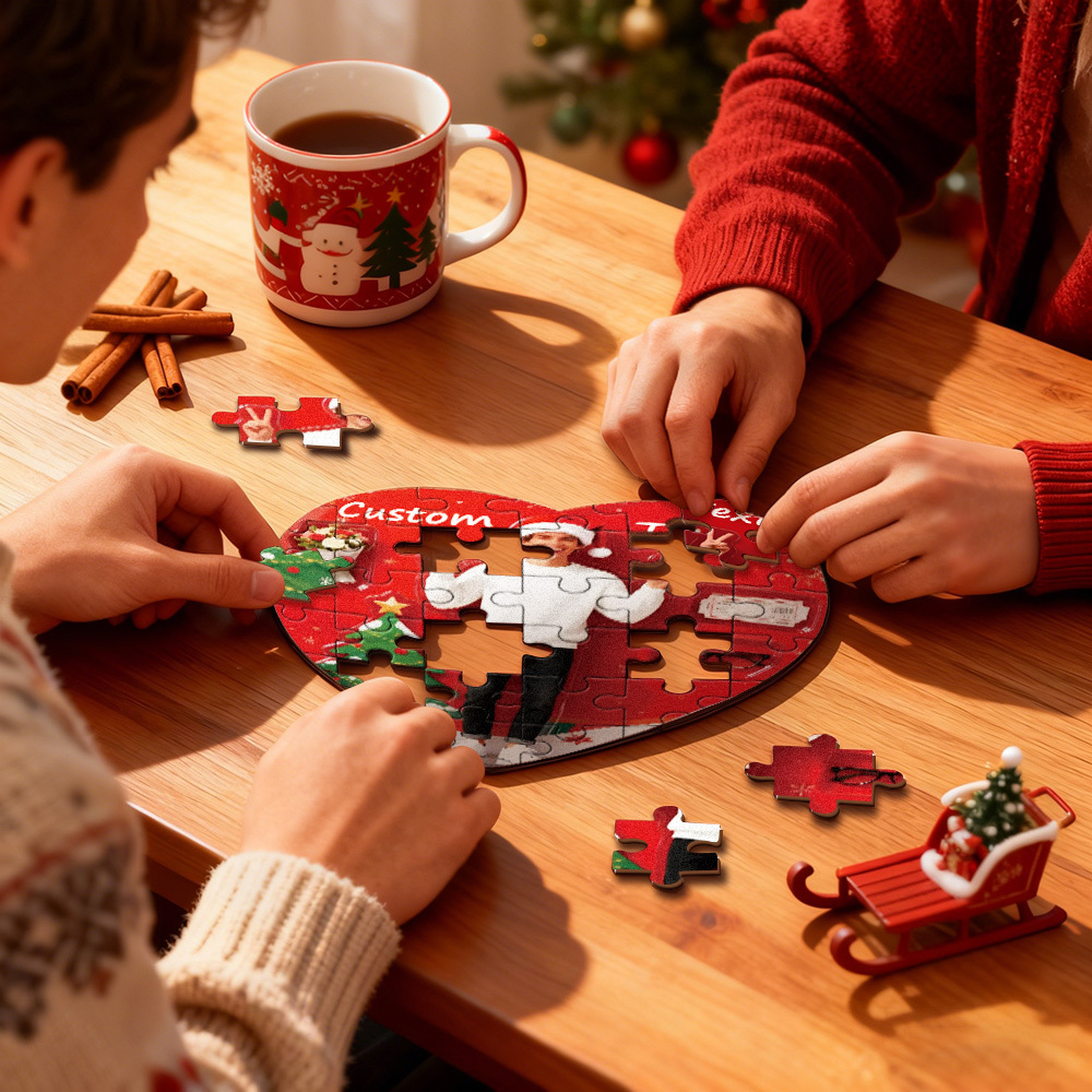 Custom Jigsaw Puzzle- Valentine Gift For Lovers- Gift for Boyfriend Girlfriend - MyFaceSocksAU