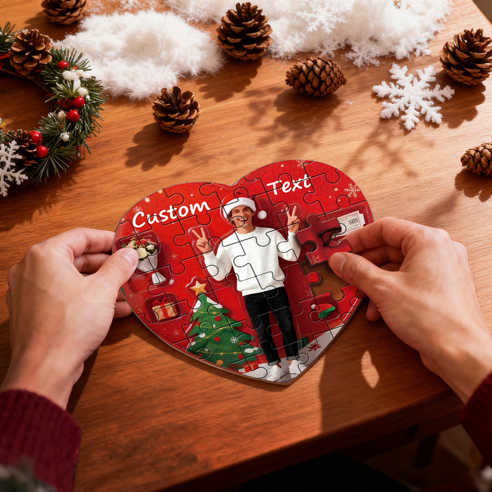 Custom Jigsaw Puzzle- Valentine Gift For Lovers- Gift for Boyfriend Girlfriend - MyFaceSocksAU