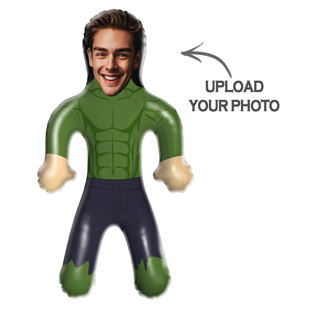Superhero Inflatable Minime Balloon With Face Personalized Blow Up Dolls for Him/Kids - MyFaceSocksAU