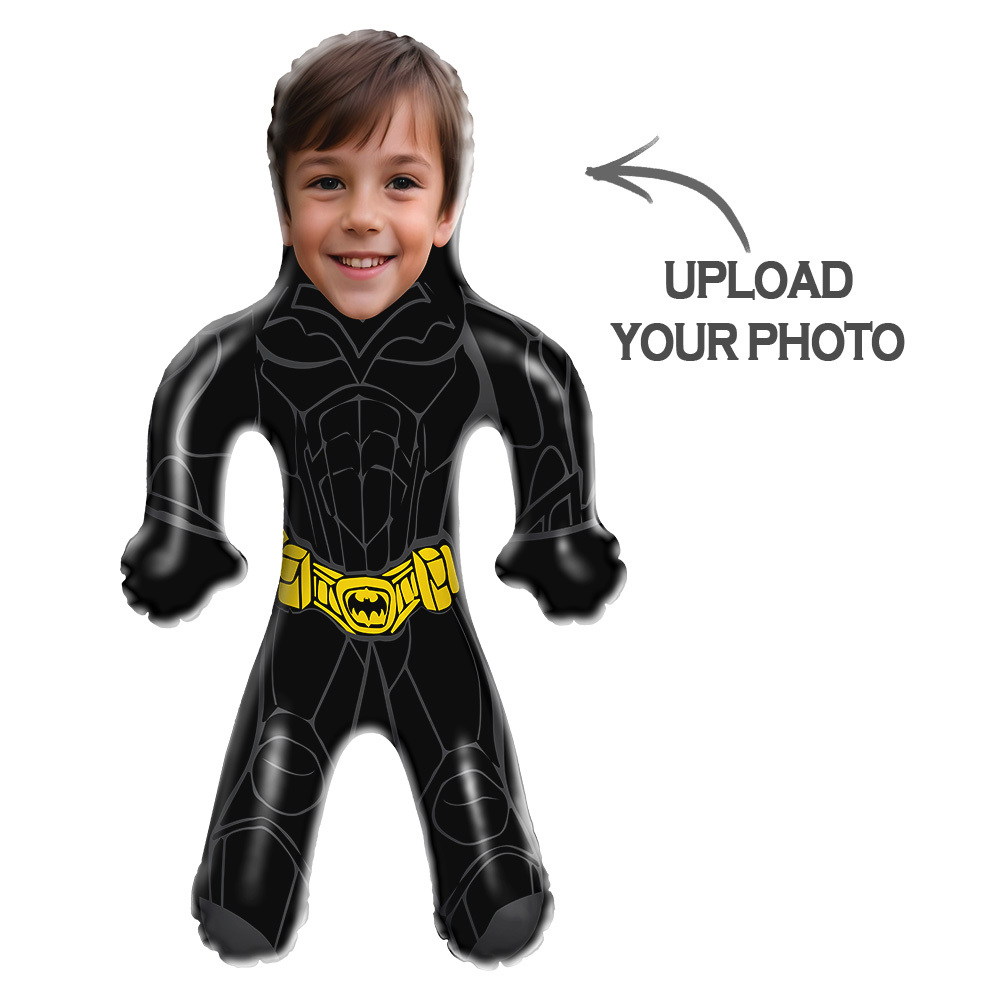 Personalized Blow Up Dolls Superhero Inflatable Minime Balloon Custom Face Hero Air Minime for Him/Kids - MyFaceSocksAU