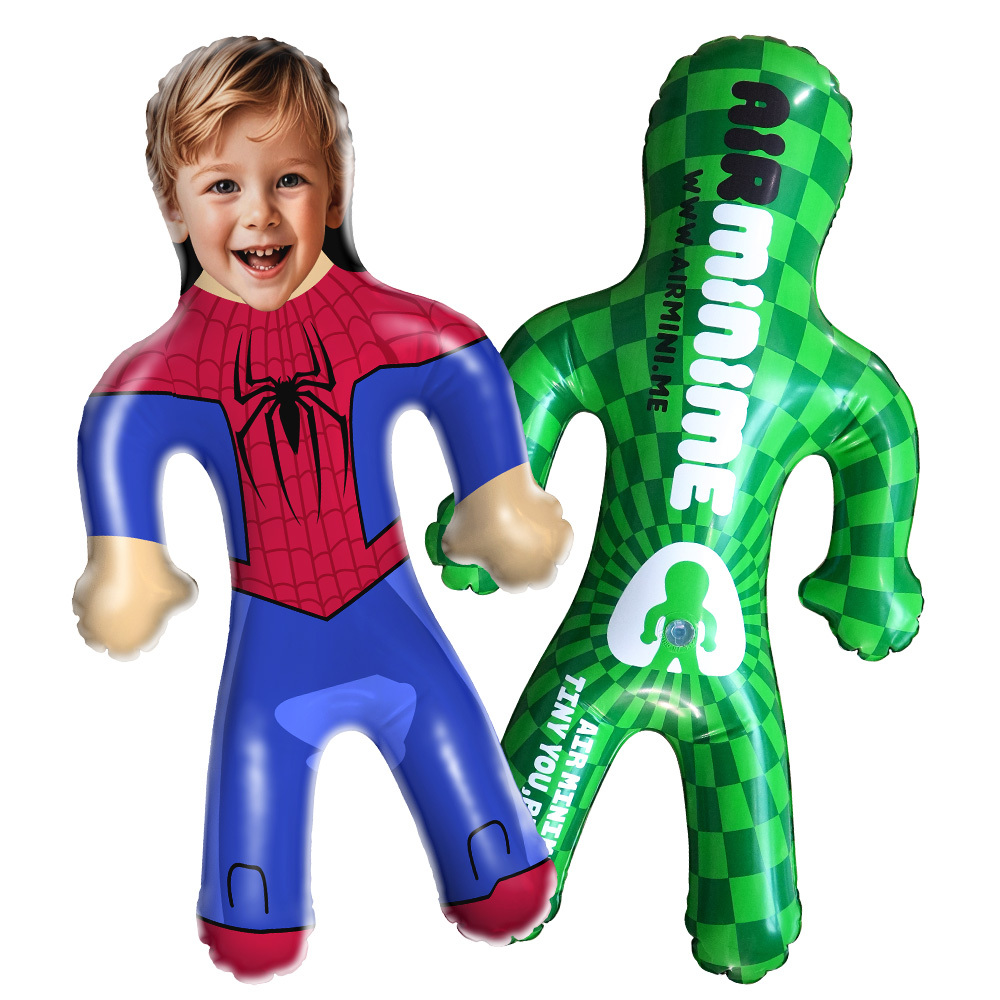 Personalized Superhero Blow Up Dolls Inflatable Minime Balloon Gifts for Him/Kids - MyFaceSocksAU