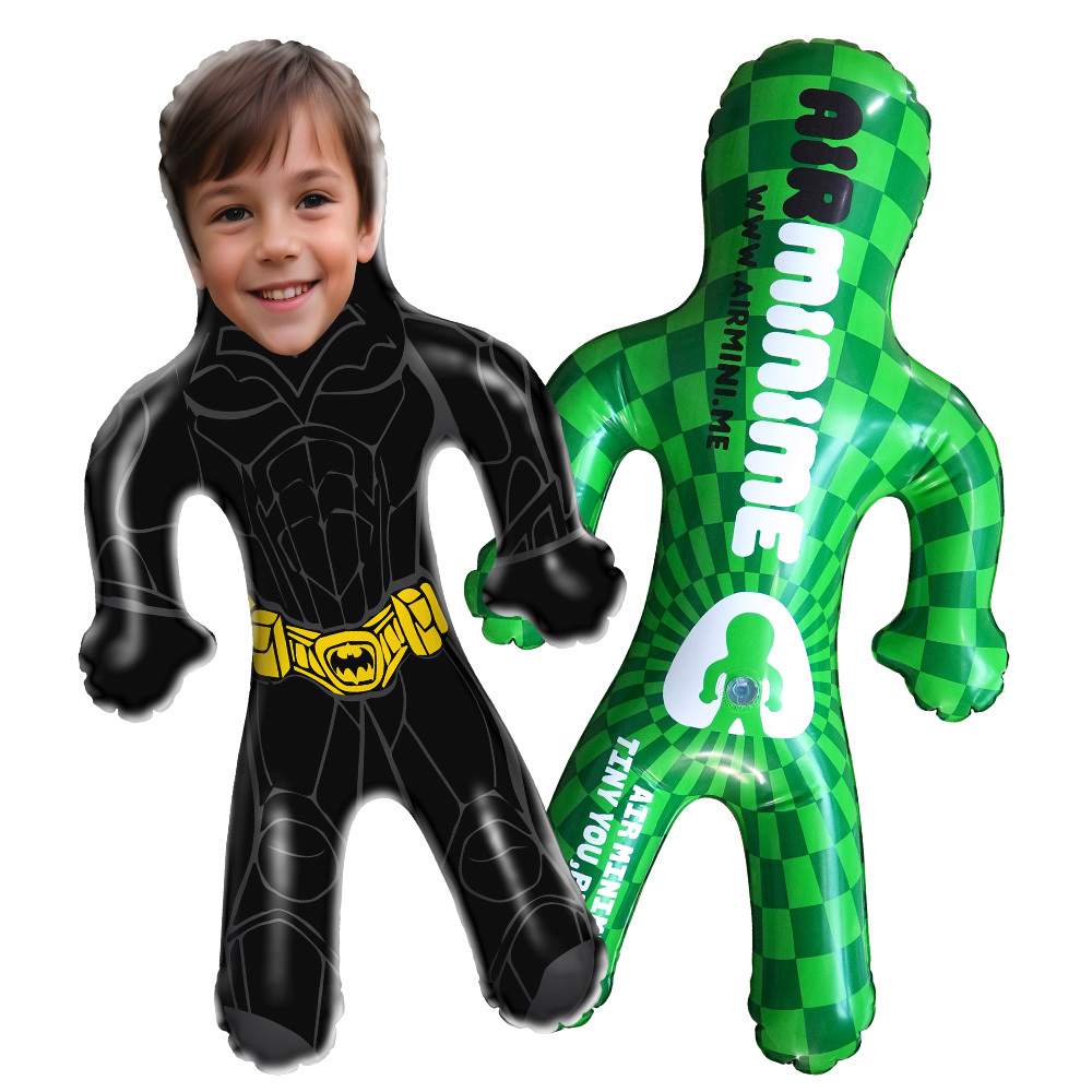 Personalized Blow Up Dolls Superhero Inflatable Minime Balloon Custom Face Hero Air Minime for Him/Kids - MyFaceSocksAU