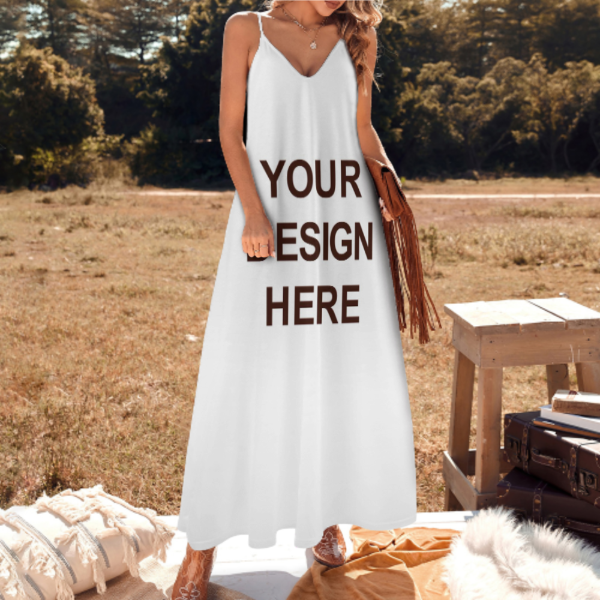 Custom Your Design Sling Hawaiian Style Long Dress Colorful Gift - MyFaceSocksAU