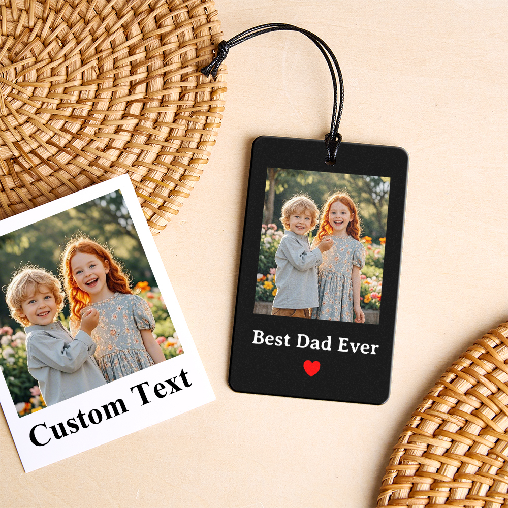 Best Dad Ever, Car Air Freshener, Car Accessories For Men, Dad Photo Gift, Dad Gift, Personalized Gift For Him, Fathers Day Gift For Dad - MyFaceSocksAU