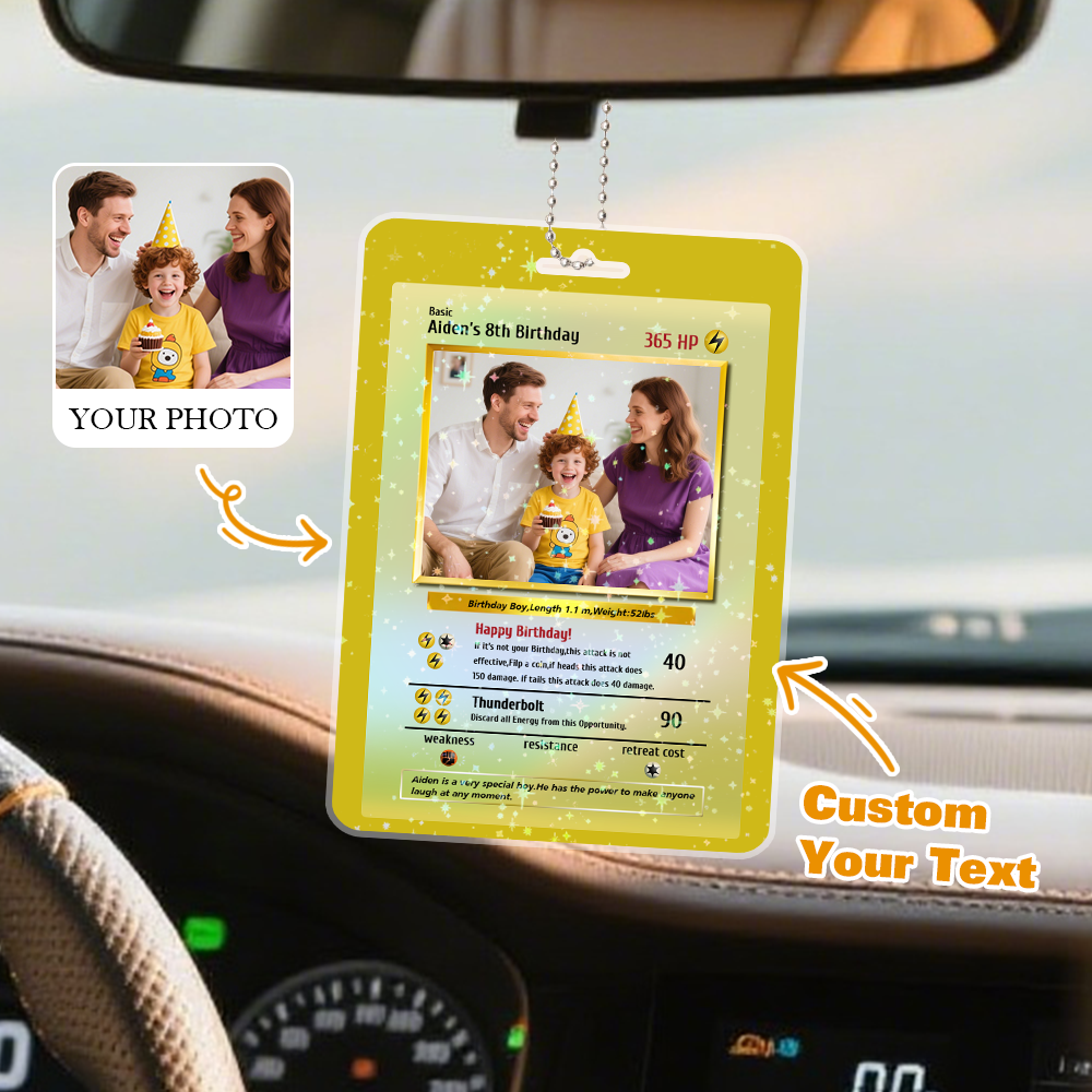 Custom Father's Day Gift For Dad Custom Photo Cartoon Car Ornament Hanging Gift For Grandpa New Dad Gift Dad Gifts from Kids - MyFaceSocksAU