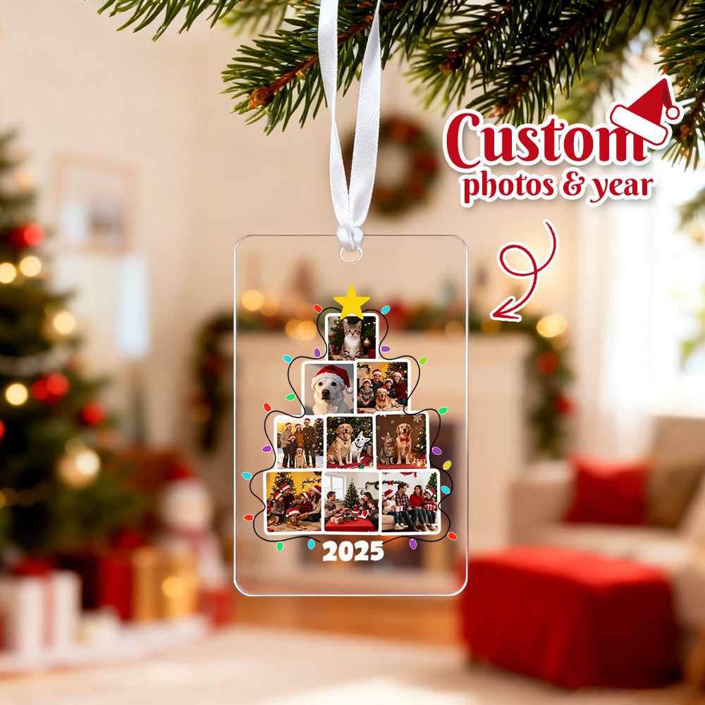 Photo Car Ornament Christmas Gifts Car Ornament Personalized Gifts for Him Custom Photo Car Ornament Couple Ornament - MyFaceSocksAU